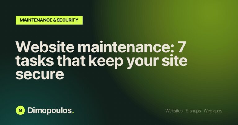 Website maintenance: 7 tasks that keep your site secure