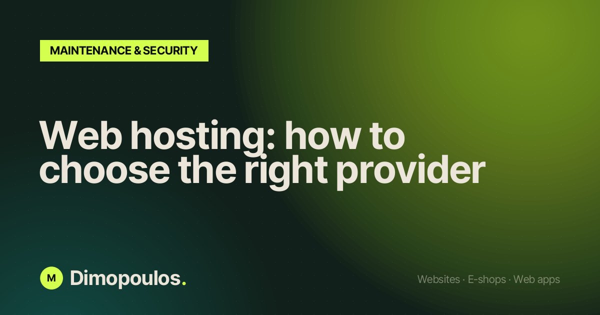 Web hosting: how to choose the right provider