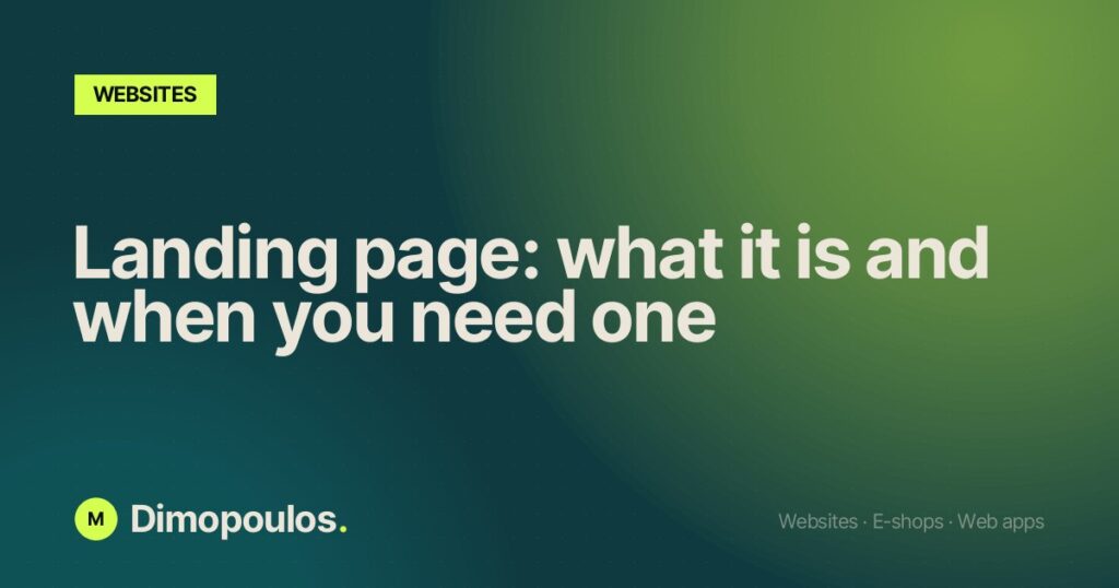 Landing page: what it is and when you need one