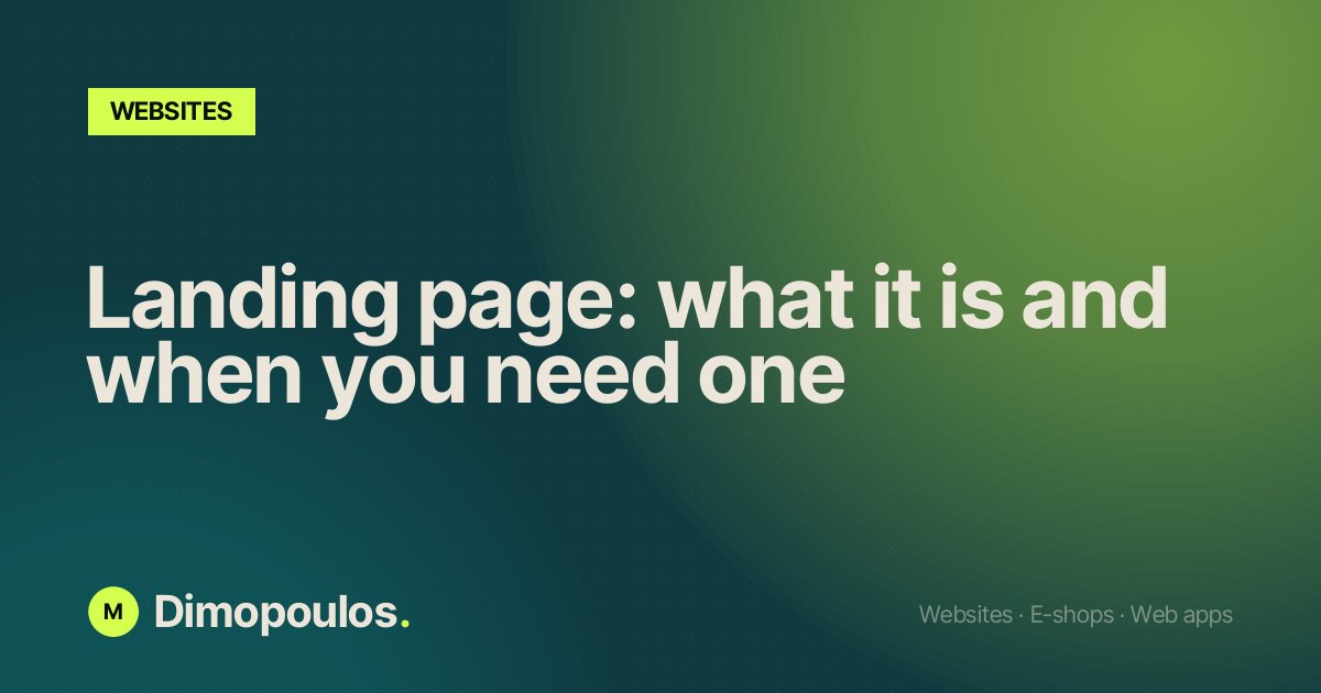 Landing page: what it is and when you need one